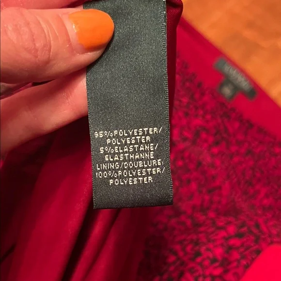 Like new Ralph Lauren Red and Black three-quarter length Sleeve Dress - Picture 14 of 16